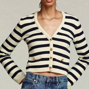 The Harbor Cardigan ~ Navy Multi